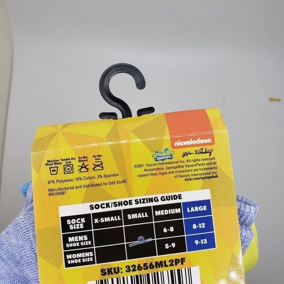 Spongebob Square pants crew socks - Picture 3 of 5